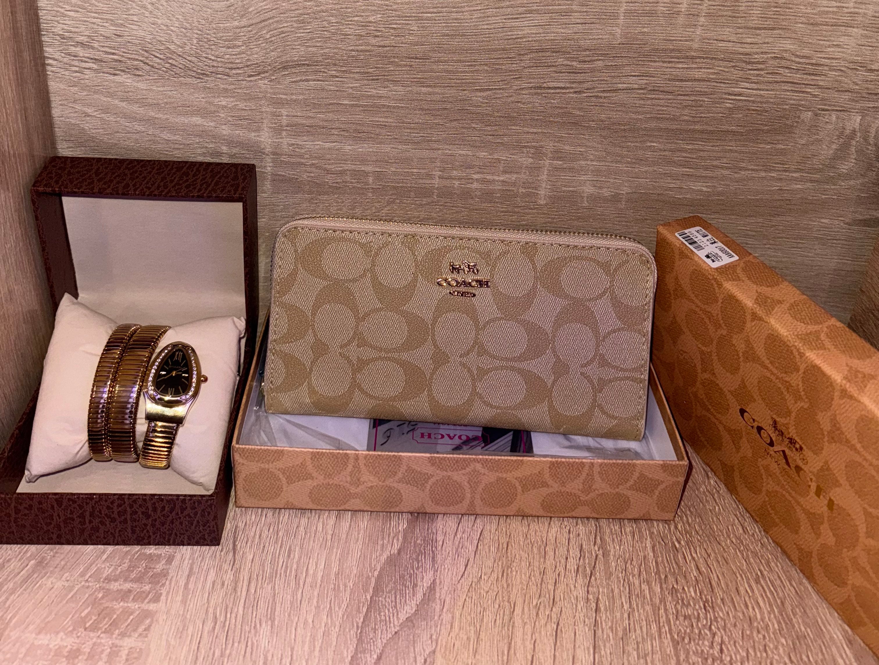 PACK BVLGARI + PORTE FEUILLE COACH BEIGE